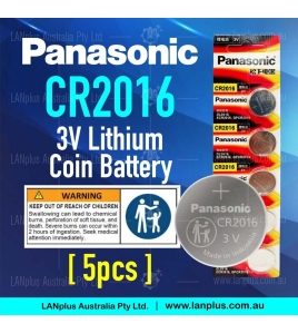 5x Panasonic CR2016 3V Lithium Coin Cell Button battery DL2016 ECR2016 GPCR2016
