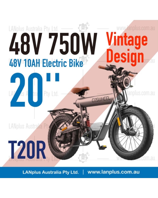 Coswheel T20R 20" Mountain Vintage eBike 750W 48V 10Ah 4" Fat Tires super 73