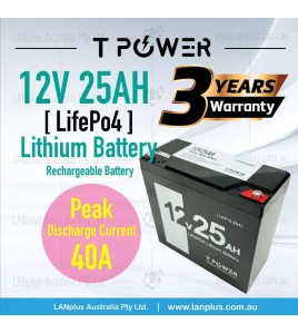 12V 25AH LiFePO4 Lithium Battery for Golf Buggy Cart Mobility Scooter wheelchair