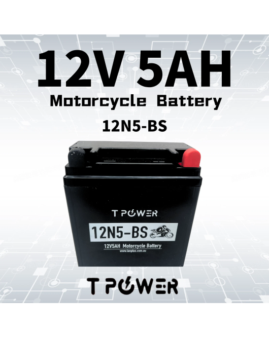 12V 5Ah Motorcycle Battery 12N5-BS YB5L-B, GM5Z-3B SMT12-5-A 140CCA Yuasa Outdo