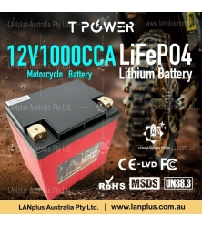 12V 1000CCA LiFePO4 16ah Lithium Motorcycle Battery YTX20 YTX30L Harley davison - Wholesale (5+ Units)