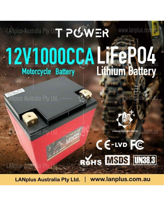 12V 1000CCA LiFePO4 16ah Lithium Motorcycle Battery YTX20 YTX30L Harley davison