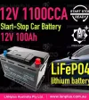 Stop-Start Lithium Car Battery 12v100Ah 1100CCA for Toyota Volkswagen Audi Volvo