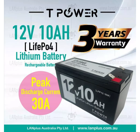 12V 10Ah LiFePO4 Lithium Rechargeable Battery same size as 12v 7ah 12v 9ah 12v 8