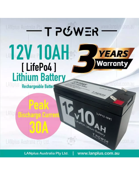 12V 10Ah LiFePO4 Lithium Rechargeable Battery same size as 12v 7ah 12v 9ah 12v 8