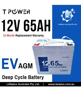 12V 65AH AGM DEEP CYCLE EV Battery Mobility Scooter Golf Wheelchair 55Ah 6FM6