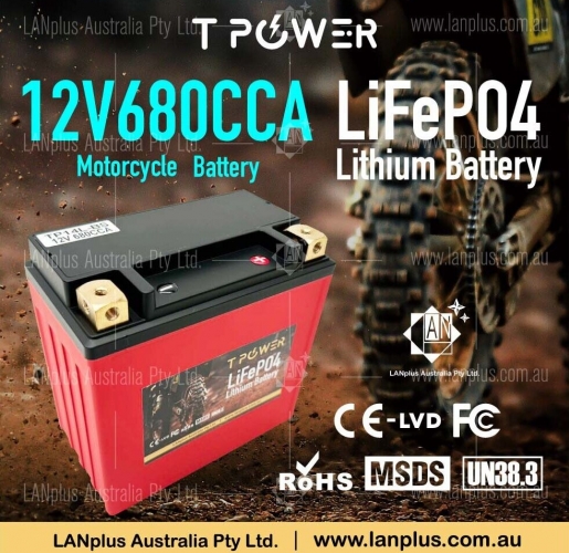 12V 680CCA LiFePO4 Lithium Motorcycle Battery YTX16 YTX20 YTX30L Harley davison