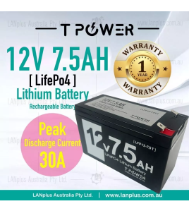 12V 7.5Ah LiFePO4 Lithium Rechargeable Battery Ultra Light SLA AGM 12v 7ah 9ah