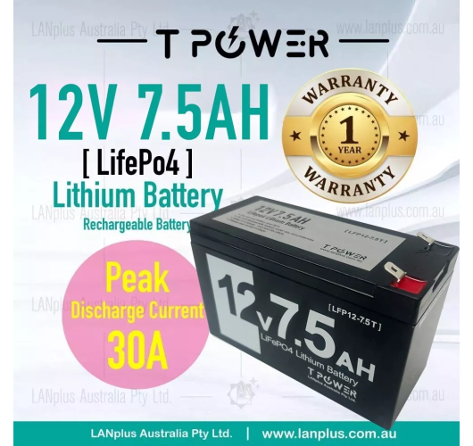 12V 7.5Ah LiFePO4 Lithium Rechargeable Battery Ultra Light SLA AGM 12v 7ah 9ah