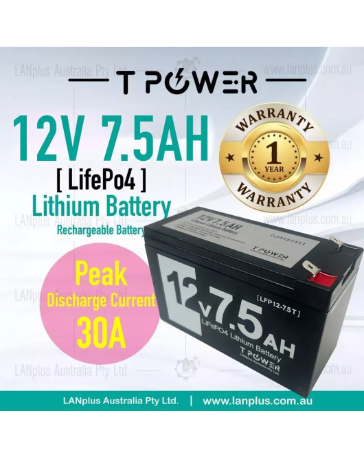 12V 7.5Ah LiFePO4 Lithium Rechargeable Battery Ultra Light SLA AGM 12v 7ah 9ah