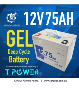 12V 75AH SLA Gel DEEP CYCLE Rechargeable EV BATTERY f SOLAR Scooter 12v 65AH