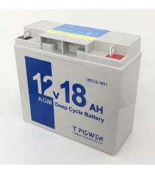 Tpower NEW 12V 18AH Sealed Lead-Acid Battery AGM 17ah 4 UPS Solar scooter Jet