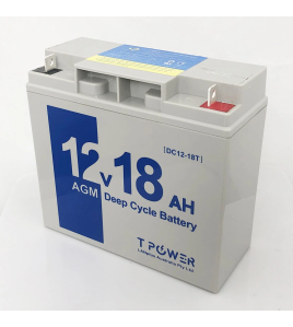 Tpower NEW 12V 18AH Sealed Lead-Acid Battery AGM 17ah 4 UPS Solar scooter Jet