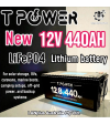 12V 440Ah LiFePO4 Tpower > 400Ah 300Ah 250Ah 200ah BMS RV Solar