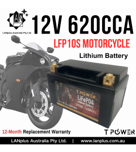 Tpower 12V 620CCA LiFePO4 Lithium Battery for YTX9L YTX12-BS Motorcycle ATV New