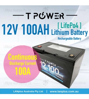 12v 100Ah Lithium Battery LiFePO4 Iron Phosphate Deep Cycle RV Camping 4WD Tpower