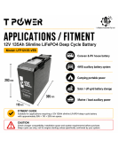 12V 135Ah Lithium Slimline Battery LiFePO4 Iron Phosphate Deep Cycle Camping 4WD Caravan
