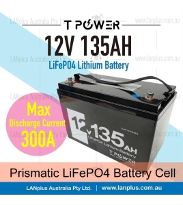 12v 135Ah Lithium Battery LiFePO4 Iron Phosphate Deep Cycle Camping 4WD 100AH