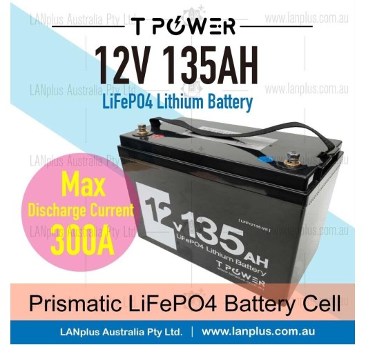 12v 135Ah Lithium Battery LiFePO4 Iron Phosphate Deep Cycle Camping 4WD 100AH