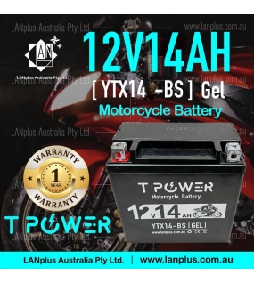 YTX14-BS 12v 14ah Motorcycle Battery 4 Husqvarna 400cc TE410E 2000-2001 FZR1000 - Wholesale (5+ Units)