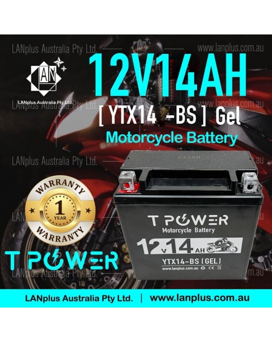 YTX14-BS 12v 14ah Motorcycle Battery 4 Husqvarna 400cc TE410E 2000-2001 FZR1000