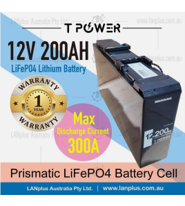 12V 200Ah Lithium Slimline Slim Battery LiFePO4 Iron Phosphate Camping 4WD