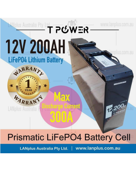 12V 200Ah Lithium Slimline Slim Battery LiFePO4 Iron Phosphate Camping 4WD