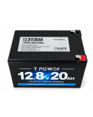TPower 12V 20Ah LiFePO4 Lithium Battery F2 – 12Ah / 15Ah Case Size – 3 Year Warranty
