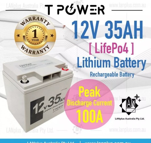 12V 35AH LiFePO4 Lithium Battery Rechargeable 4 Golf Buggy Cart Mobility Scooter