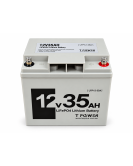 TPower 12V 35Ah LiFePO4 Lithium Deep Cycle Battery with M8 Terminals – 3 Year Warranty