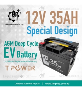 12V 35AH AGM DEEP CYCLE Battery 4 Mobility Scooter Golf Buggy 6DZM35 6FM35 &gt;33Ah
