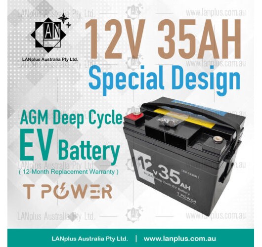 12V 35AH AGM DEEP CYCLE Battery 4 Mobility Scooter Golf Buggy 6DZM35 6FM35 >33Ah