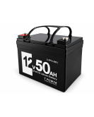 TPower 12V 50Ah LiFePO4 Lithium Deep Cycle Battery with M8 Terminals – 5 Year Warranty