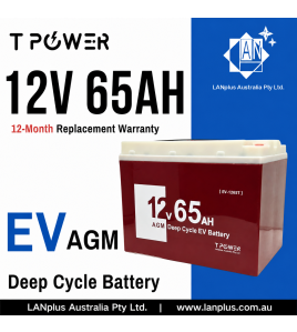 12V 65AH AGM DEEP CYCLE Battery Mobility Scooter Golf Cart Wheelchair 6FM65
