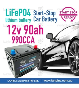 Stop-Start Lithium Car Battery D23 12v 90Ah 990CCA f Ford Jeep suzuki Honda suba