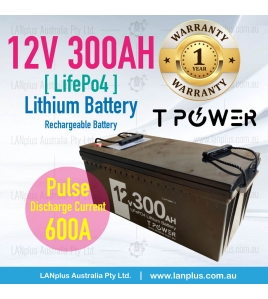 Brand New 12V 300Ah Lifepo4 Lithium Battery For Camper Solar 4WD Caravan AU stock 1-Year Warranty