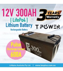12V 300Ah Lifepo4 Lithium Battery For Camper Solar 4WD Caravan AU stock 3-Year Warranty