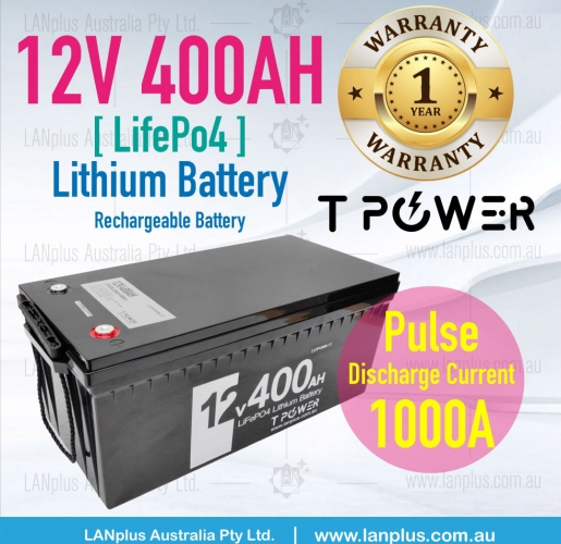 12V 400Ah Lifepo4 Lithium Battery F Camper Solar 4WD Caravan 