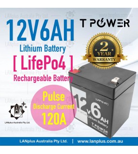 12V 6Ah LiFePO4 Lithium Rechargeable Battery Ultra Light