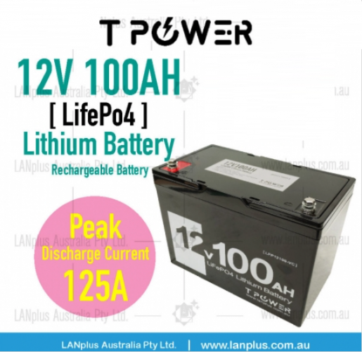 12V 100Ah LiFePO4 Lithium Battery for Solar 4WD Caravan deep cycle