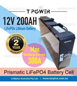 12V 200Ah Lithium Slimline Battery LiFePO4 Iron Phosphate Deep Cycle Camping 4WD