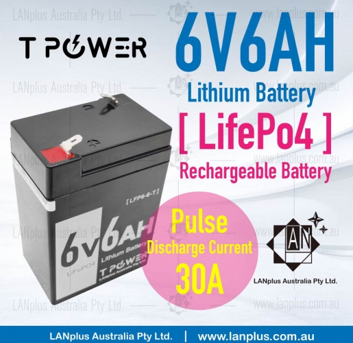 6V 6Ah LiFePO4 Lithium Rechargeable Battery replacing 