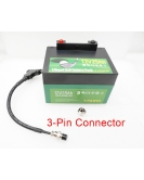 TPower 12V 25Ah LiFePO4 Golf Buggy Battery – 3-Pin or Anderson Connector – Battery Only