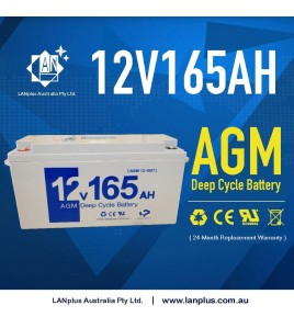 12V 165AH AGM DEEP CYCLE VRLA BATTERY Caravan Marine Solar Fridge 4WD
