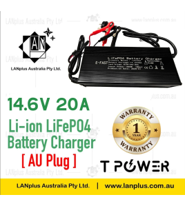12V 20A Lithium Battery Charger For LiFePO4 Battery AC240V to DC14.6V AU plug AU