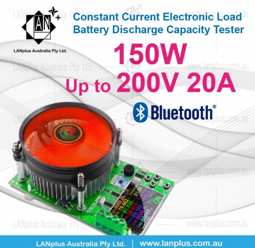 150W Constant Current Electronic Load 200V 20A Battery Discharge Capacity Tester DL24 Bluetooth