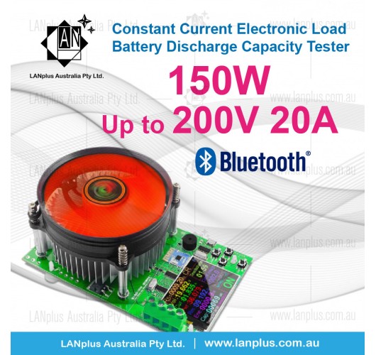 150W Constant Current Electronic Load 200V 20A Battery Discharge Capacity Tester DL24 Bluetooth