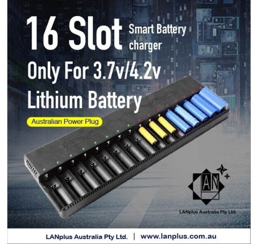 16 slot Battery charger fast charging f 26650 217 0 16340 14500 4 slot charger