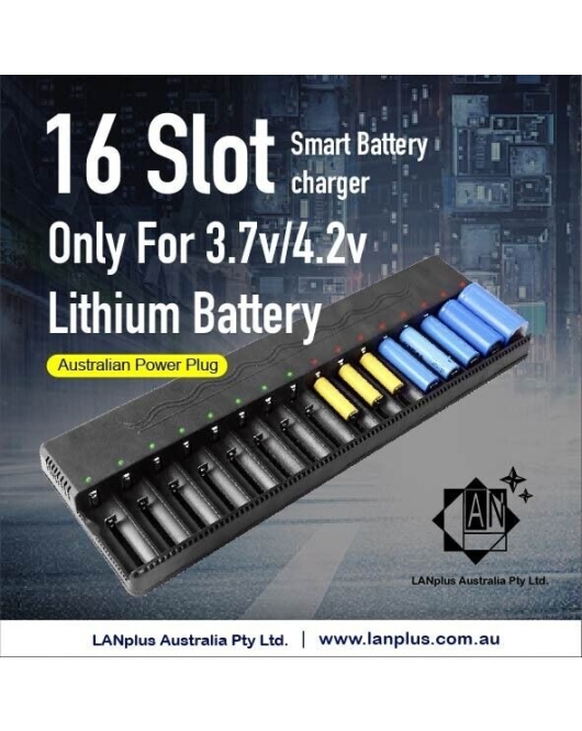 16 slot Battery charger fast charging f 26650 217 0 16340 14500 4 slot charger