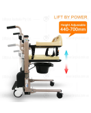 Electric Patient Transfer Folding Wheelchair Lifting Chair Nursing Transport with 24V 4AH Battery